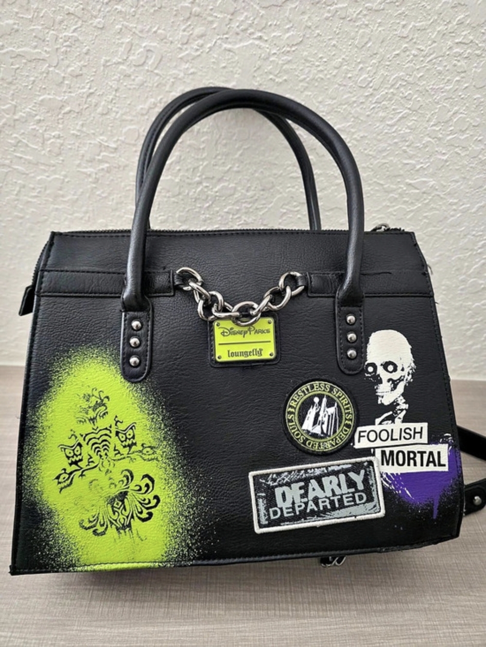 Disney Parks x Loungefly Haunted Mansion Satchel Crossbody Bag